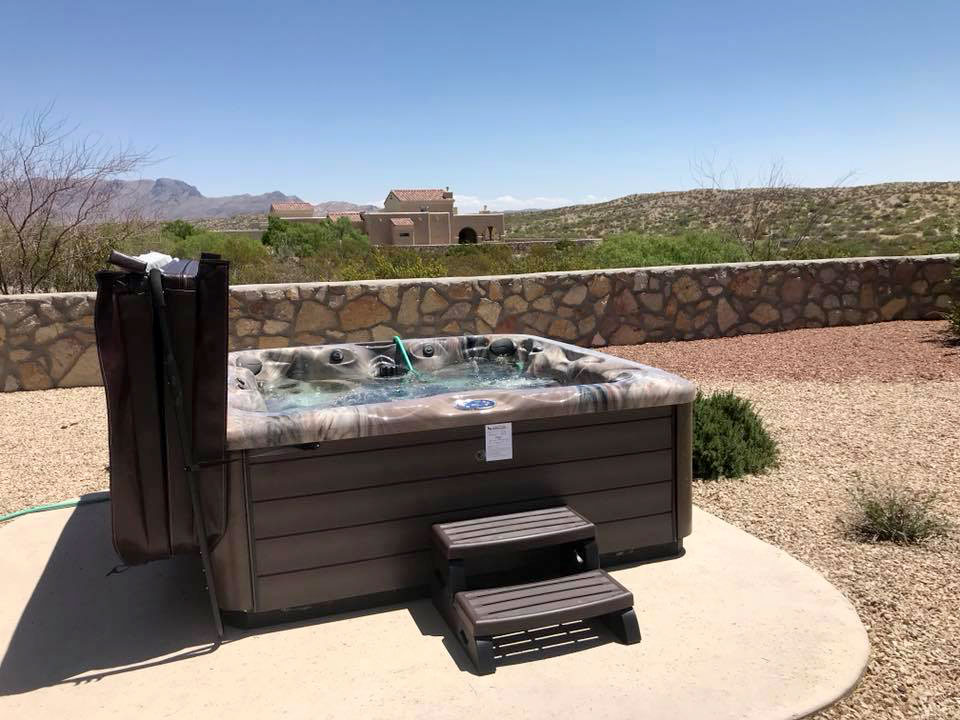 hot tub concrete pad