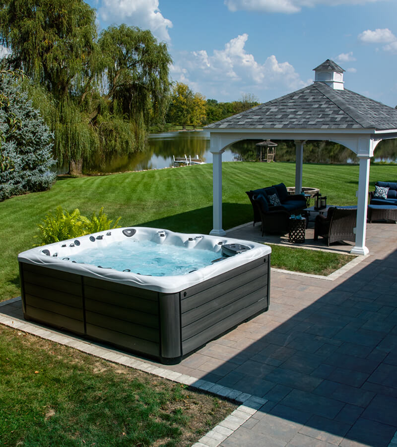 Hot Tub on Pavers