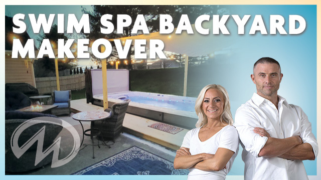 Swim spa backyard makeover