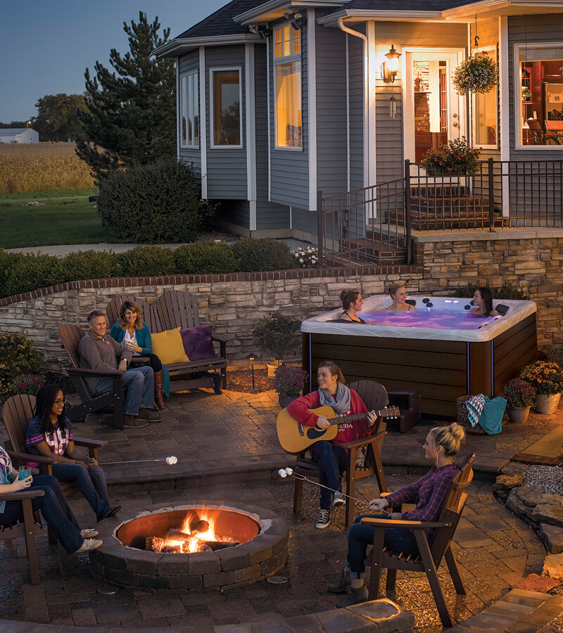 A hot tub helps create the perfect outdoor space for entertaining