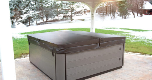 hot tub cover winter